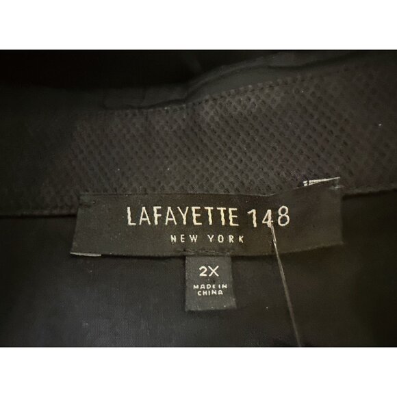 Lafayette 148 Black Button-Up Long Sleeve Tunic Blouse Size XXL - Picture 9 of 10